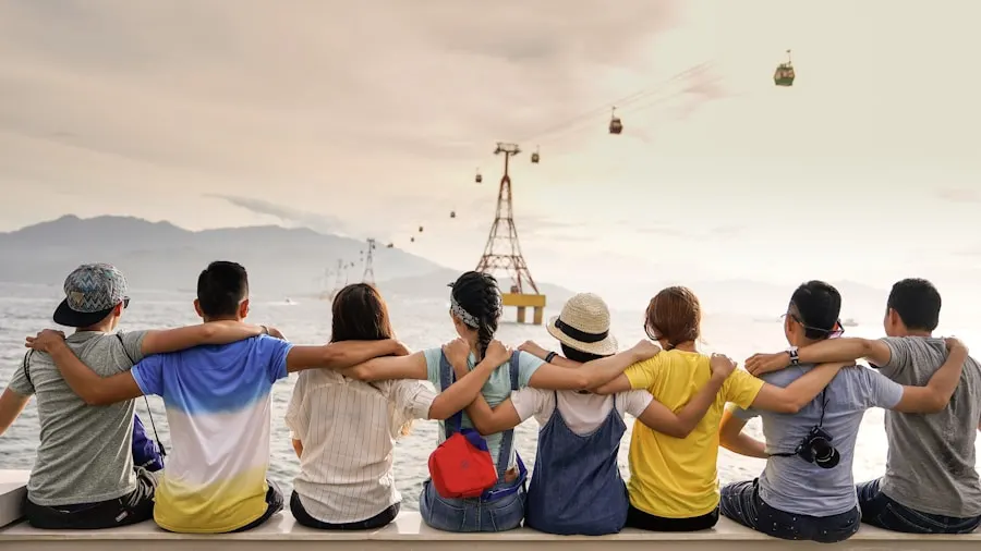 Friends connecting and having fun together